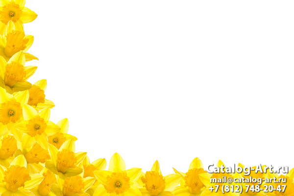 Натяжные потолки с фотопечатью - Желтые цветы 2